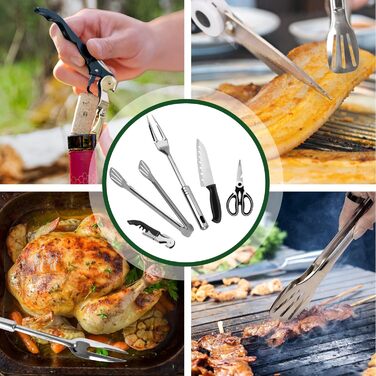 Набір кухонних аксесуарів для кемпінгу Eaststorm з водонепроникною сумкою. Підходить для кемпінгу, альпінізму, походів. Компактний та портативний. Темно-зелений колір.