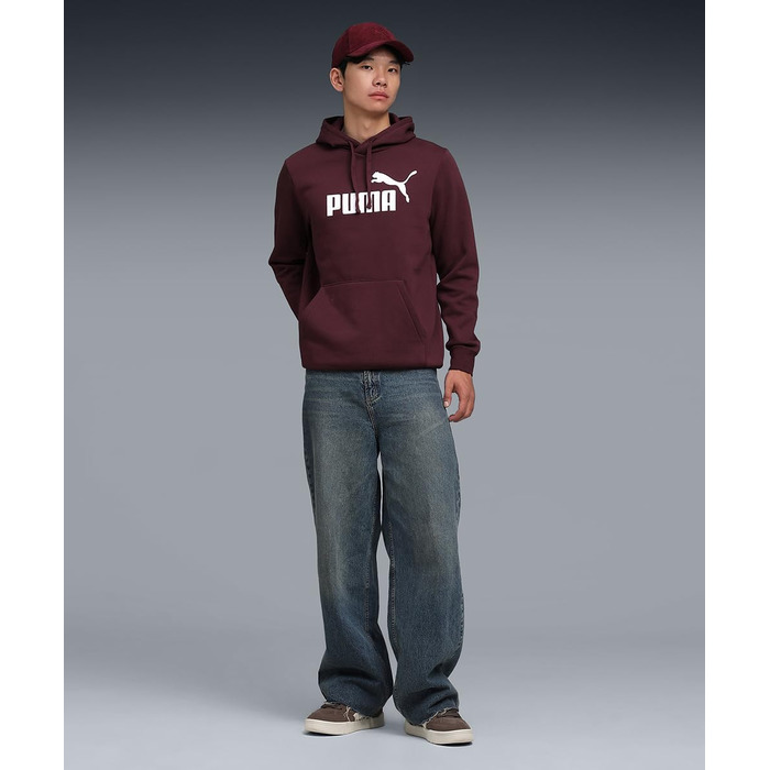 Чоловічий худі PUMA Essentials No. 1 Logo Hoodie з логотипом на спині, червоний, розмір L