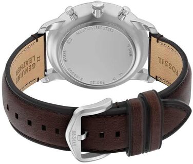 Годинник чоловічий Fossil Neutra Chronograph, кварцовий, шкіряний ремінець (коричневий/срібний)