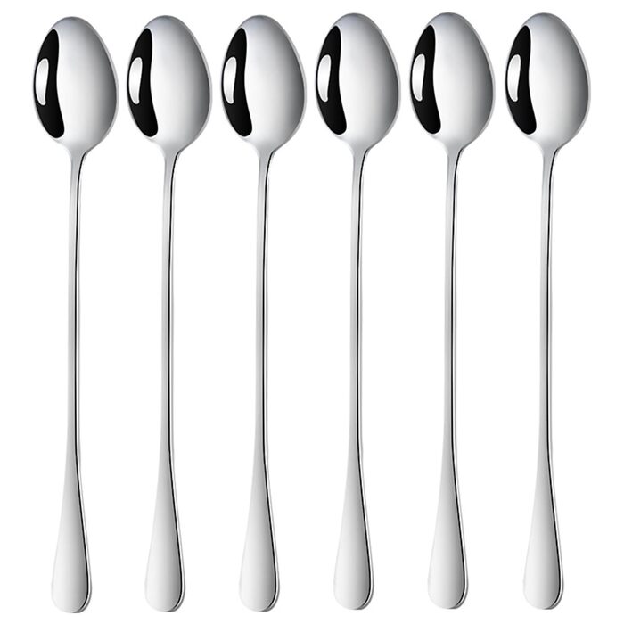 Набір ложок DoubleS Lange Latte Macchiato: 6 шт. з нержавіючої сталі для кави, чаю, коктейлів та десертів