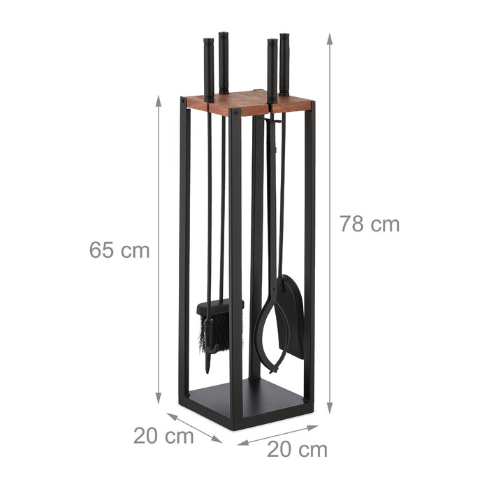 Relaxdays 5-Piece Fireplace Set