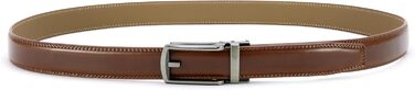 Чоловічий шкіряний ремінь CHAOREN з автоматичною пряжкою, 32 мм, для бізнесу та офіційних заходів, без отворів, розмір 100-110 см (загальна довжина 125 см)
