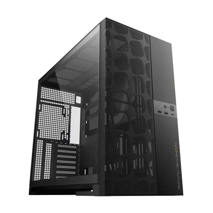 Корпус для ПК Geometric Future M5 Vent Mesh - ігровий, Mid Tower, E-ATX/ATX, чорний, з Mesh-панеллю