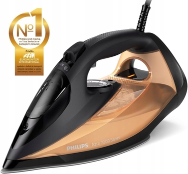 Парова праска 2800 Вт, потужний паровий удар 250 г, підошва SteamGlide Elite