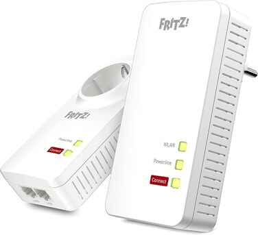 Набір AVM Fritz! Powerline 1260E/1220E WLAN: точка доступу Wi-Fi, 1200 Мбіт/с, для медіа та NAS