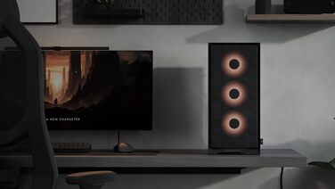 Корпус для ПК Fractal Design Pop Air 2 Black Mesh ATX, 3x 120 мм вентилятори, загартоване скло, RGB, чорний