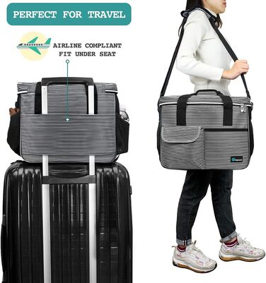 Сумка-органайзер для собак PetAmi: сумка для подорожей з мисками та аксесуарами, ідеальна для кемпінгу та прогулянок (середня)