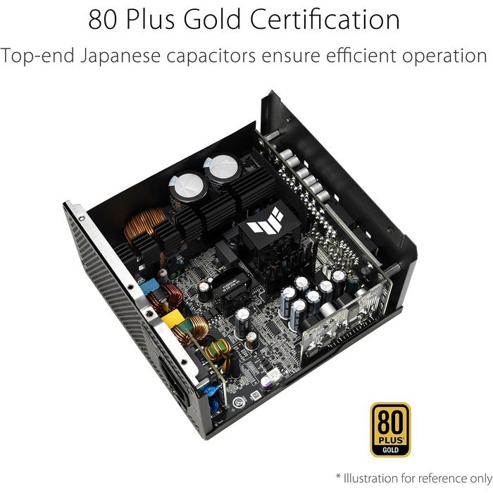 Блок живлення ASUS TUF Gaming 1000W Gold, білий, сертифікація 80 PLUS Gold
