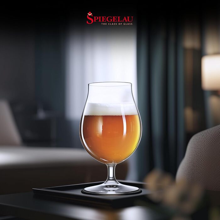 Набір келихів для пива Spiegelau Beer Classics, 475 мл, 6 шт., кришталеве скло, б'яртюльпани, для пива, підходять для посудомийної машини