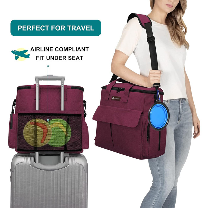 Переносна сумка для тварин, схвалена авіакомпаніями, для собак та котів, рожевого кольору, 41 x 20 x 36 см