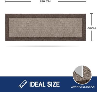 Привідільний килимок FCSDETAIL 60 x 90 см, вологопоглинаючий та антиковзаючий килим для вхідних дверей, прихована підкладка для бруду, що миється, для дому та собак