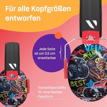 Навушники для дітей Vanderfields Premium – шумопоглинання 34,4 dB, для дітей 3-12 років, зелені