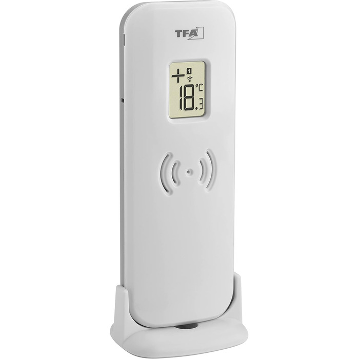 TFA Dostmann Funk Thermometer Indoor/Outdoor, 30.3072.01.90, including radio clock and date, Max.-Min. function, wireless, Amazon Exclusive, black