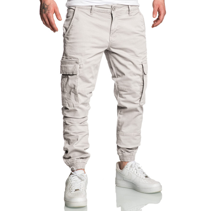 Чоловічі штани карго чинос джинси Herren Jogger R7020 світло-сірі (33W)