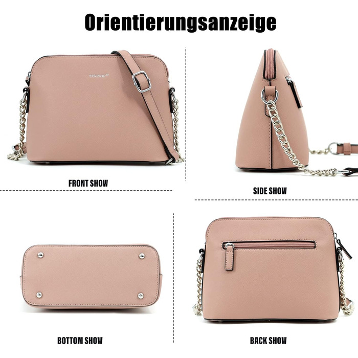 Сумка жіноча TANTOMI через плече крос-боді ланцюжкова Altrosa (Рожева) - елегантна вечірня сумочка