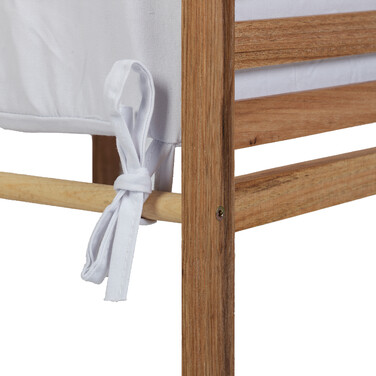 Relaxdays Laundry Basket Walnut Wood