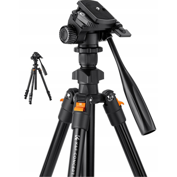 Штатив K&F Concept K234A, 162 см, чорний