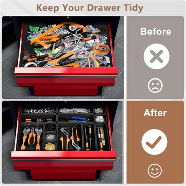 A-LuGei [69 Pieces [5 SIZES] Sortierbox Drawer Organizer, Tool Organizer Workshop, tool storage, Drawer Organization System for Workshop Accessories Office Kitchen Bathroom Garage sortierbox