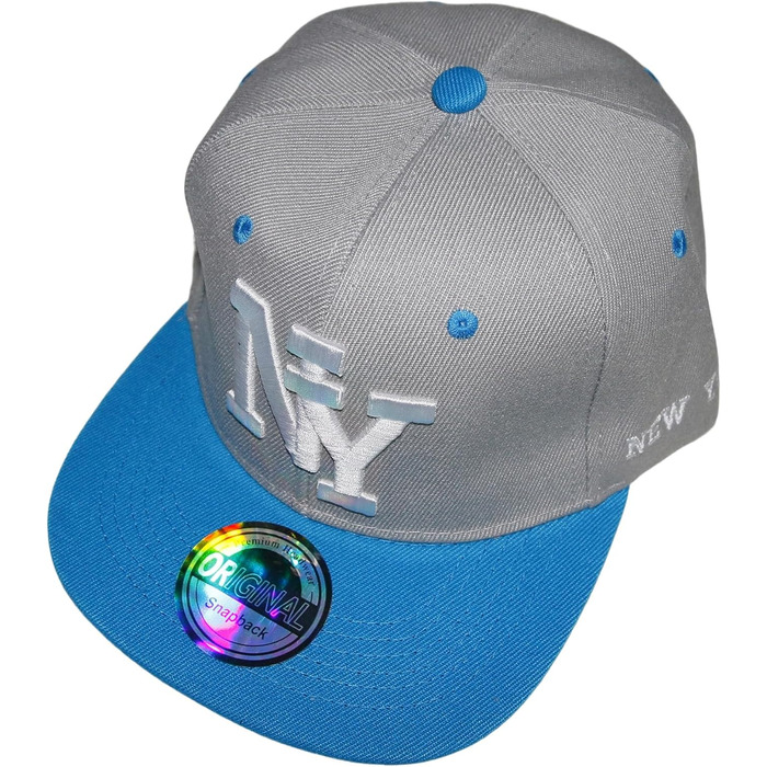 Кепка бейсболка NY New York Snapback сіра синя, оригінальна модель для стильних чоловіків (52)