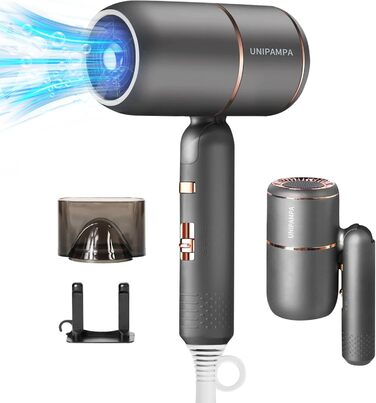 Іонізатор для волосся Haartrockner Ionen: потужний фен 2000W з 3 режимами нагріву та 2 швидкостями (сірий)