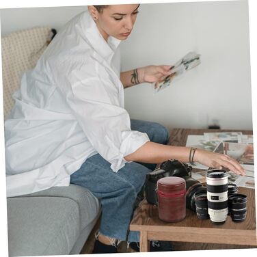 Водонепроникний чохол для об'єктивів камери Garneck: захист від подряпин та пилу, легкий у відкритті та закритті, для зберігання об'єктивів та аксесуарів, міцний, 11.5x8x8 см