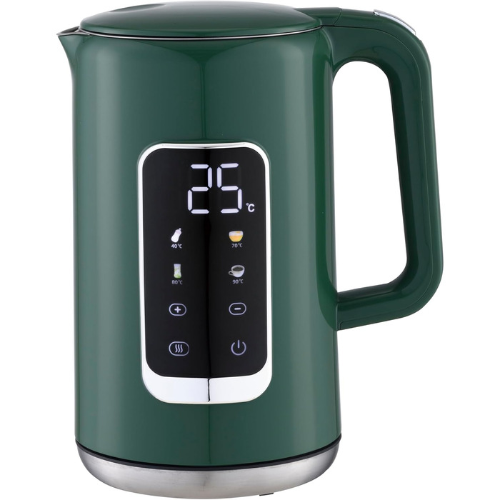 Електричний чайник 1.7л з LED-дисплеєм, 13 температурних режимів (смарагдово-зелений)