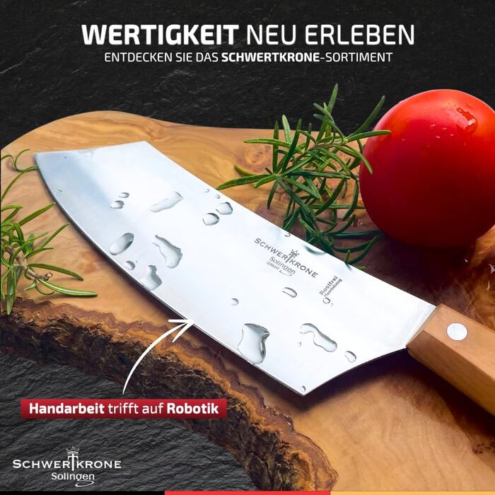 Ніж кухарський Schwertkrone Chefmesser з ручкою з горіхового дерева, 15 см, Made in Germany
