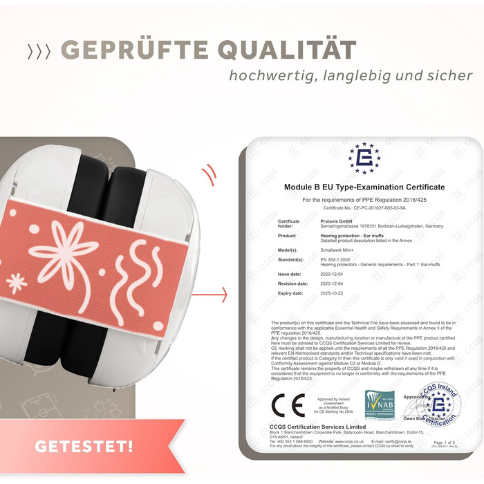 Schallwerk Mini+ - Навушники-захисники для малюків: захист від шуму, преміум-якість, єдиноріг Dusty