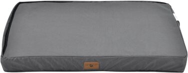 Ортопедичне ліжко для собак Juskys Milow, 76x51 см - м'яке та стабільне, знімний та пральний чохол - подушка для собак, килимок для маленьких собак - сірий (81 x 112 x 8 см, бежевий)