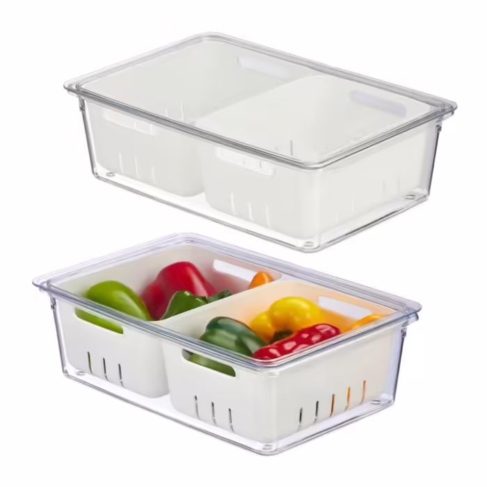 Relaxdays Refrigerator Organizer 2-Piece Set