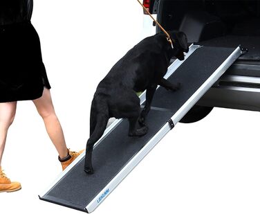 Рампа для собак Liekumm, телескопічна, до 90 кг, 99-182 см, алюміній, для легкових автомобілів, позашляховиків, вантажівок