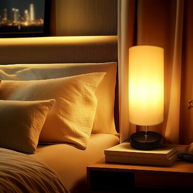 Настільна лампа 2 шт. з LED 6W, E27, 3 колірні температури, пам'ять, для спальні/вітальні