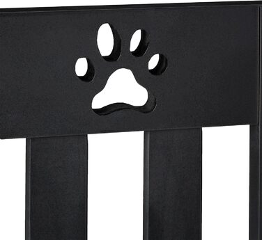 Захисний забірчик для собак Relaxdays, самостійний, 60 x 204 см, чорний, MDF, розкладний