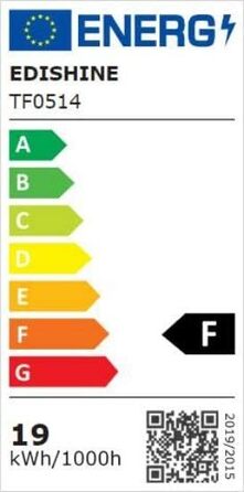 LED торшер EDISHINE для вітальні, спальні та офісу: диммування, тепле світло 3000K, 1100 люмен, 147 см