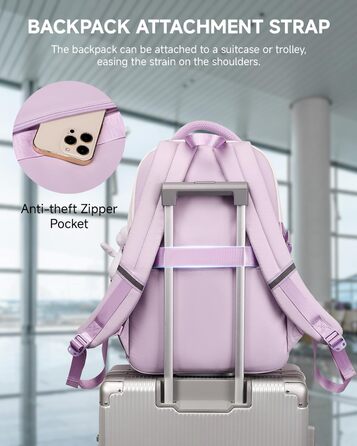 Шкільний рюкзак для дівчаток 2 в 1: рюкзак та сумка через плече, 45 см, фіолетовий. Підходить для 3-7 класів.