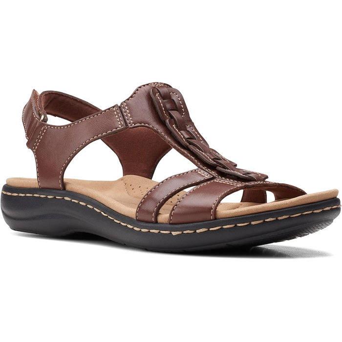 Босоніжки Clarks Laurieann Kay жіночі бежеві (38 EU) - шкіряні сандалі на плоскій підошві