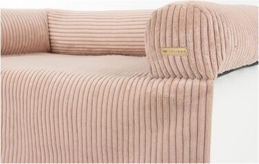 Ліжко для собак Velinda, м'яке собаче ліжко, диванчик для собак, захисна підстилка для дивана (рожевий, Cord)