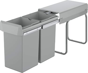 Система сортування сміття GROHE Blue Accessoires 30 см, 2 відсіки по 15 л, сірий (40855000)