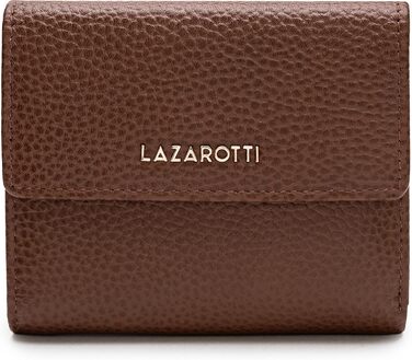 Жіночий шкіряний гаманець Lazarotti Bologna середнього розміру з RFID-захистом, кнопкою, 8 відділеннями для карток і монетницею, 12x10x3 см