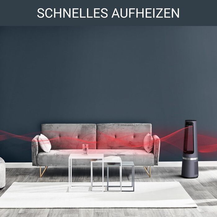 Rowenta Eclipse QU5030: Вентилятор-повітряочисник 3-в-1 | Rowenta | Повітряочисник, Вентилятор, Обігрівач | 12 швидкостей, Таймер, Дистанційне керування | Антрацит