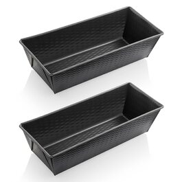 Форма для випічки хліба Grizzly Brotbackform, 35x15 см, антипригарна, для кексів та хліба на заквасці, чорна (2 шт. 30x11.5x8 см)