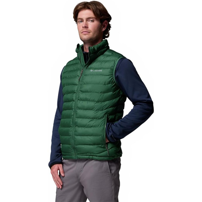 Чоловічий утеплений жилет Columbia Powder Lite II Vest, стібаний, колір Rain Forest