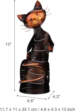 Metal wine bottle holder, cat-shaped wine bottle holder, metal wine tray, practical sculptures for home decor, cat craft, home decoration, Mother's Day gift