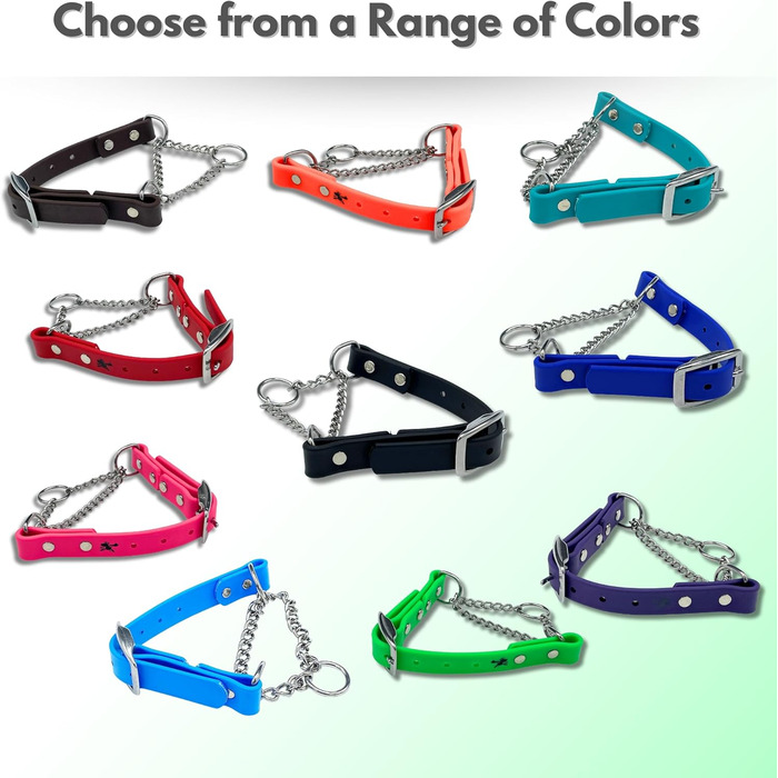 Нашийник для собак Martingale від Jim Hodges, біотану, не тягне, професійна якість, розмір M, чорний