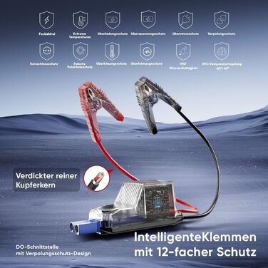 UTRAI 7000A Powerbank для запуску авто: 27000mAh, компресор, LED ліхтарик 1600 лм, QC3.0, 160W DC, для бензинових та дизельних двигунів (12L)