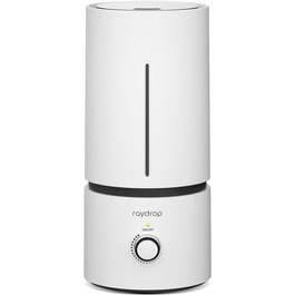 Ультразвуковий зволожувач повітря Raydrop 1.7L - тихий, для спальні та дитячої, для дитини та рослин, автоматичне відключення, білий