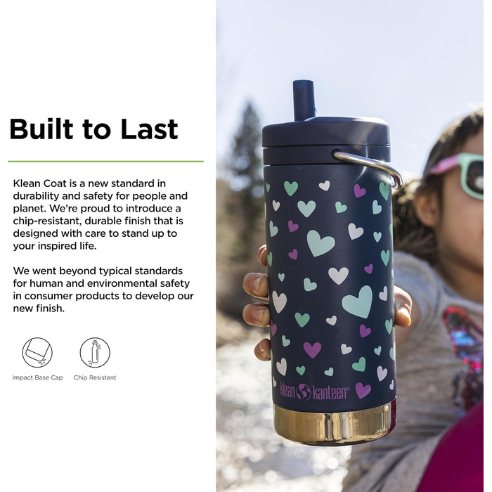 Klean Kanteen TKWide 340 g (with twist cap) – (Marine Blue Hearts)