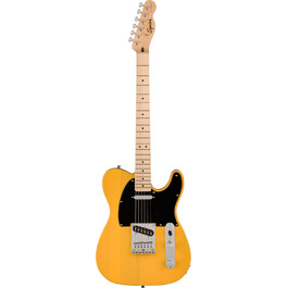 Squier Sonic Telecaster: електрогітара Fender з палісандровим гриф, чорна захисна пластина, колір Butterscotch Blonde, з безкоштовними онлайн-уроками Fender Play