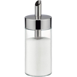 Tescoma Sugar Dispenser made of glass, brushed stainless steel, ideal for white/brown sugar, 225ml