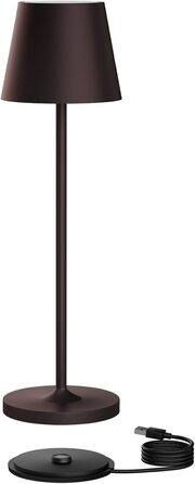 LED акумуляторна настільна лампа K-Bright диммер | Тепле світло | Для дому та вулиці | USB зарядка | Бронза